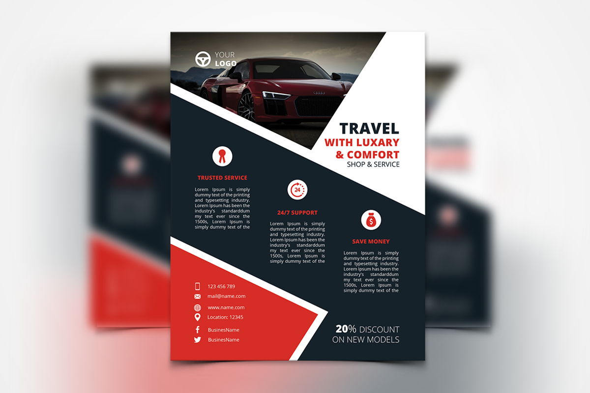 TOP 100 PREMIUM Flyers Templates, a Flyer Template by UNIK Agency (Photo 23 of 82)