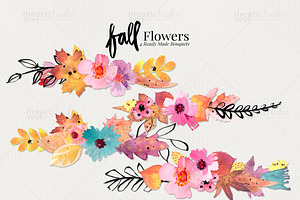 Fall Flower Watercolors