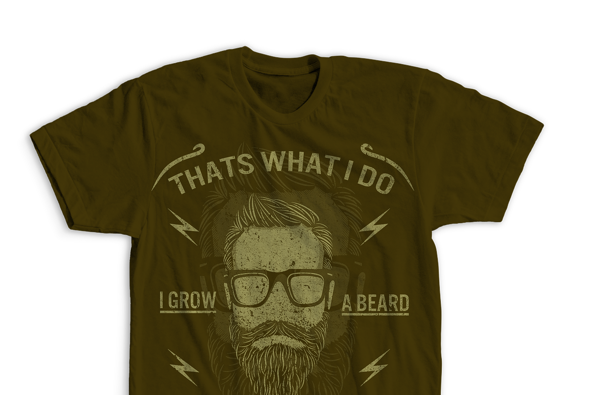 Funny Beard Saying T-Shirt Design, an Illustration by CJR Designs (Photo 2 of 2)