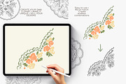80 floral Procreate stamps, a Brush Add-On by Patishop Art (Thumbnail 4 of 7)