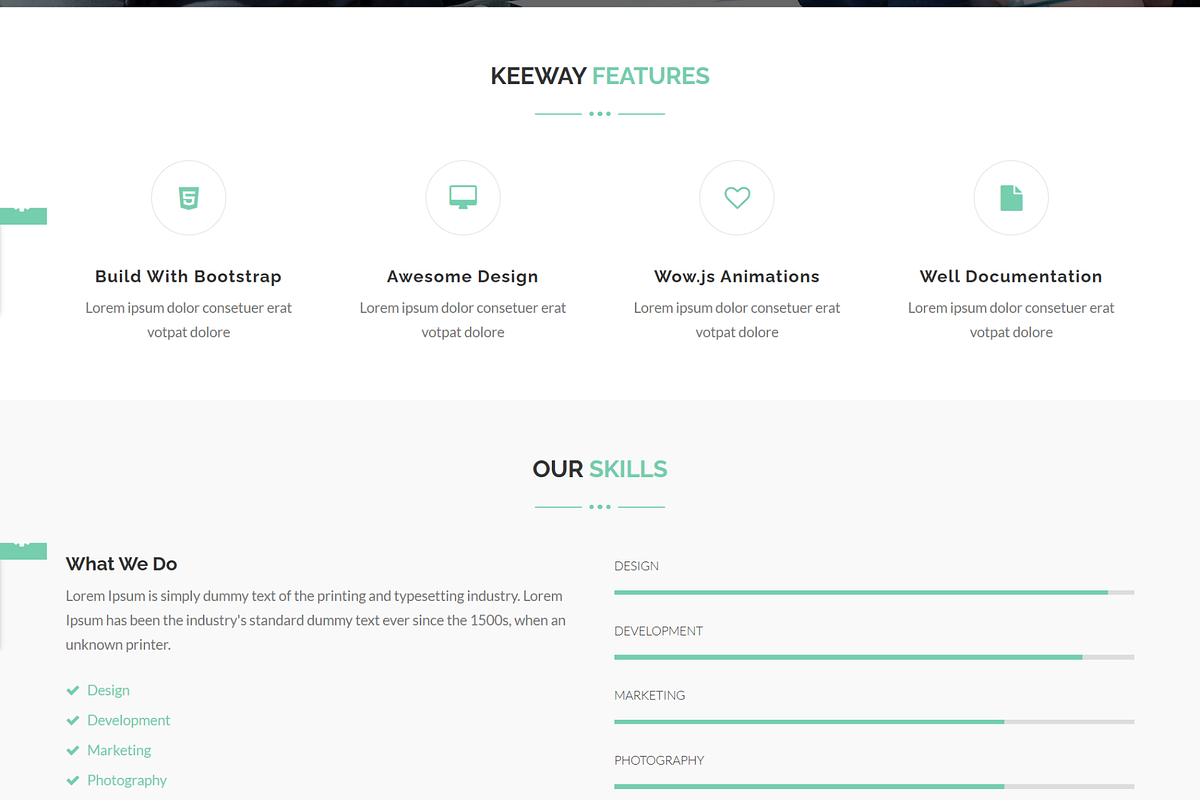 Material Design Agency HTML Theme, a Bootstrap Template by Themeplaza (Photo 2 of 7)