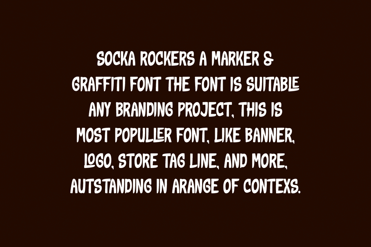 Socka Rockers - Marker & Chalk Font, a Sans Serif Font by Iqsiart Studio (Photo 5 of 8)