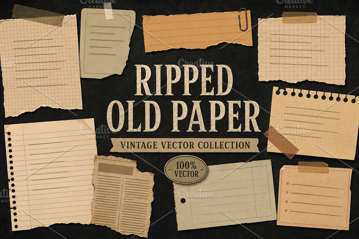 Ripped Old Paper, a Texture Illustration by alexdndz (Photo 1 of 3)