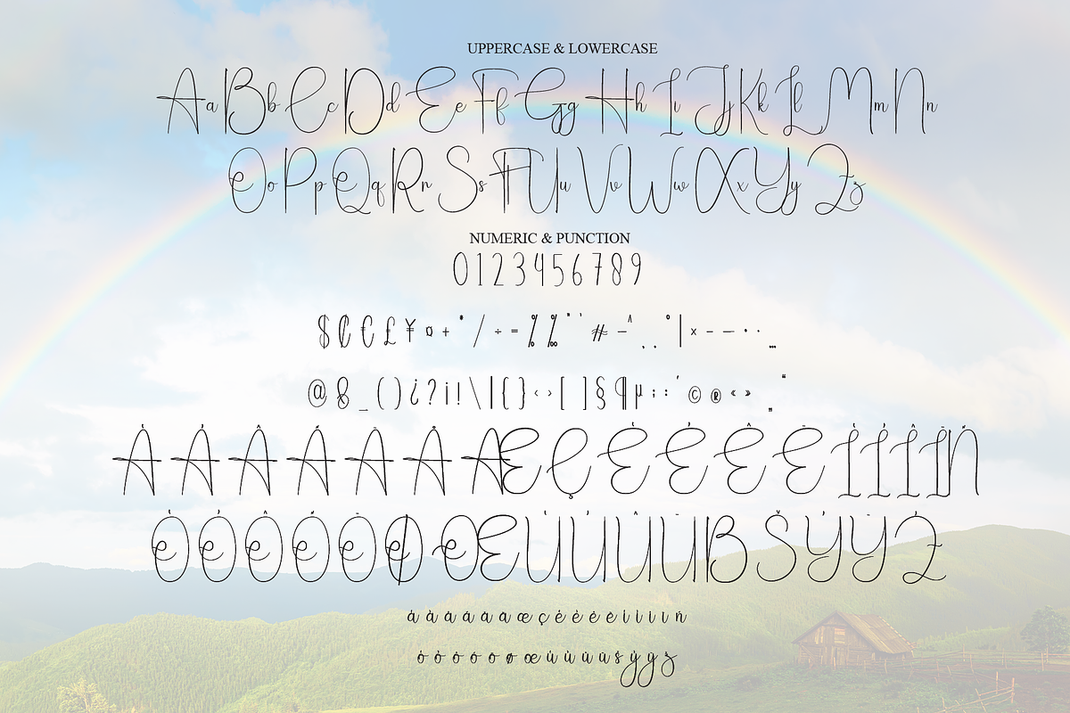 Rainbow | Script Font, a Handwritten Font by Scratchones (Photo 7 of 8)