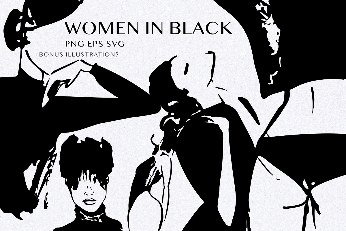 Black women silhouettes, an Object Graphic by Vera●Suleimanova (Photo 1 of 8)
