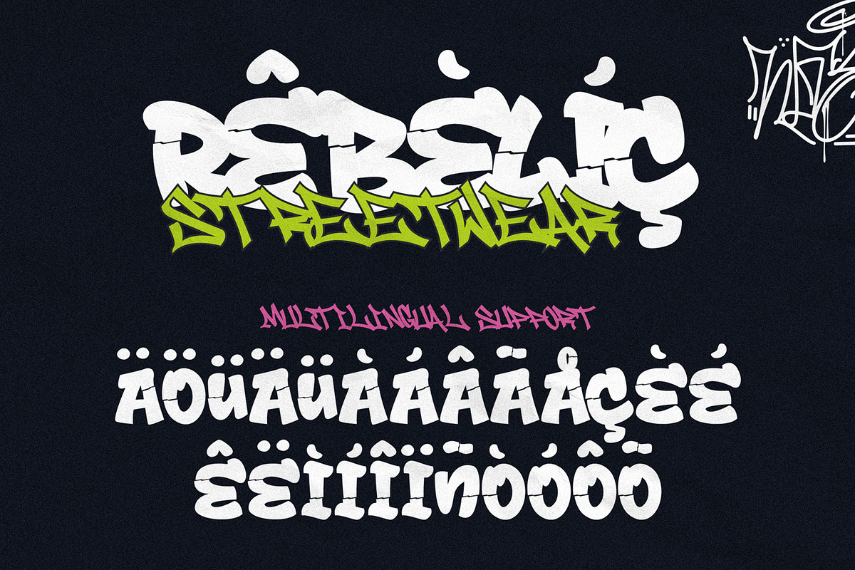 Drop Shade - Layered Melt Graffiti, a Font by figuree studio (Photo 7 of 10)