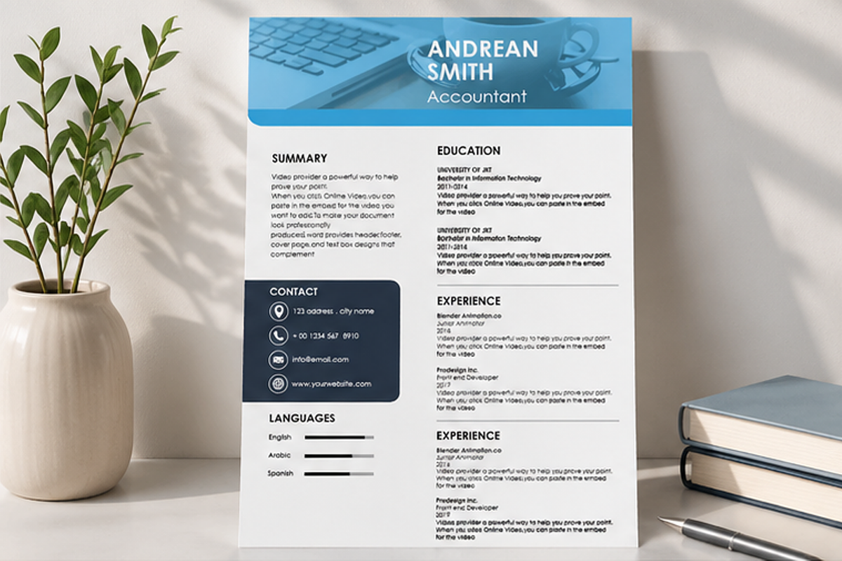 MODERN RESUME TEMPLATE (R10), a Resume Template by dulchaer29 (Photo 1 of 4)