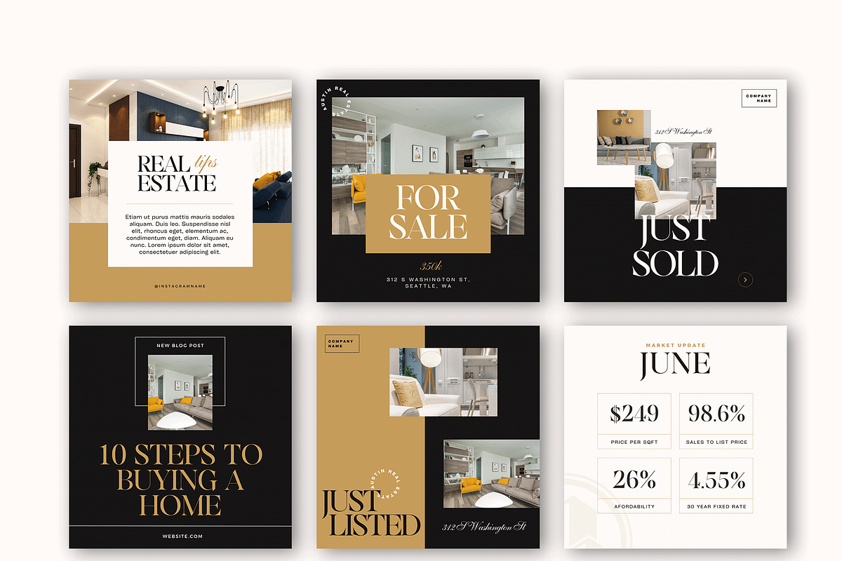 Realtor Canva Social Media, a Social Media Template by Kseniia_Design (Photo 6 of 9)