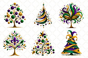 Mardi Gras Tree Clipart, an Illustration by Black Bird Studio (Thumbnail 5 of 7)