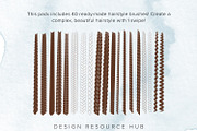Procreate Hair Brush Set, a Brush Add-On by Design Resource Hub (Thumbnail 5 of 8)