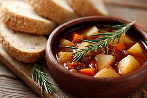 Rustic vegetable stew with potatoes, a Food & Drink Photo by MistyDay