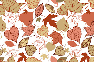 Fall Leaves Patterns Illustrations