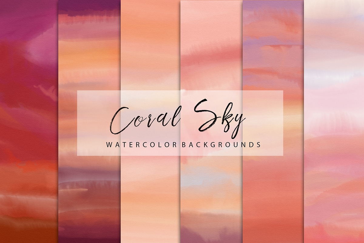 Сoral sky background, a Texture Graphic by GraphicRain (Photo 1 of 4)