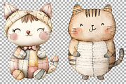 Stuffed Cat Clipart Boho Animals, an Animal Illustration by SugarCloudStudioArt (Thumbnail 5 of 5)