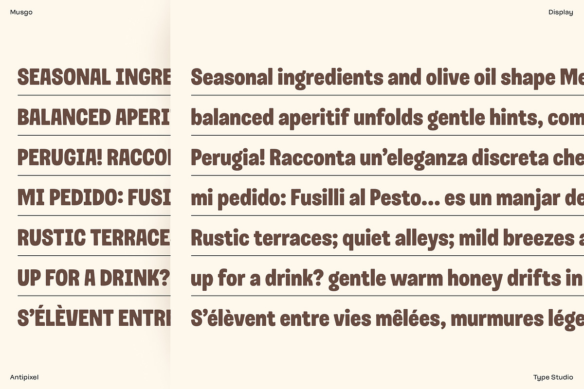 Musgo | Soft Condensed Rounded Sans, a Sans Serif Font by Antipixel Type Studio (Photo 5 of 19)