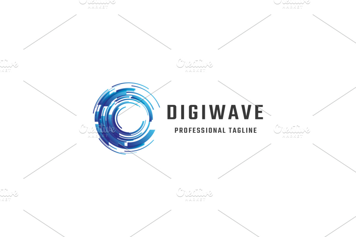 Digital Data Wave Logo, a Branding & Logo Template by Design_Planet
