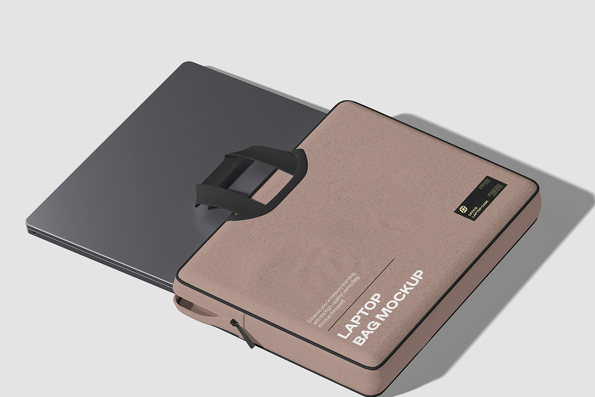 Laptop Bag Mockup, a Wearable Device Mockup by Unerispace (Photo 2 of 5)