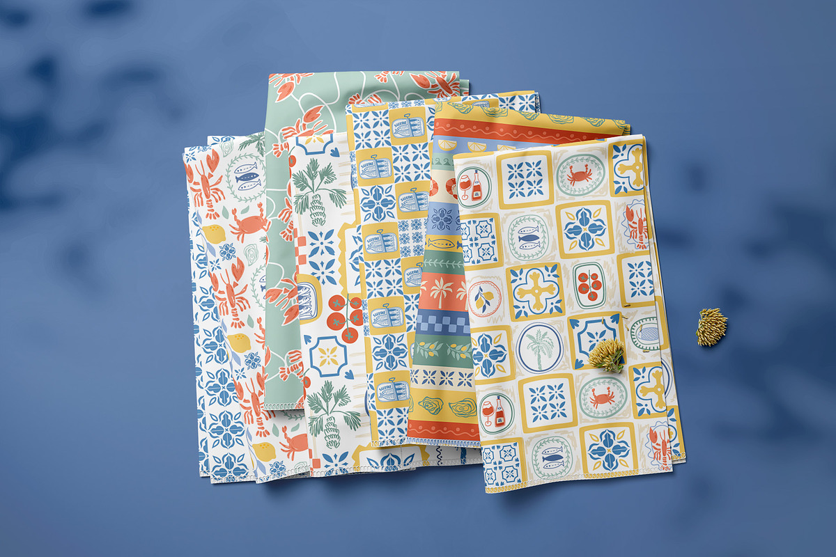 Italian Sea Vibes patterns, a Pattern Graphic by Tani Kuzminka (Photo 16 of 19)