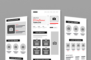 Modern Wireframe for UI UX Designers, a Wireframe Template by MightyDesign