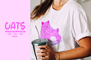 Funny Cats Illustration Collection, an Animal Illustration by Liiafis (Thumbnail 9 of 11)