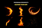 300+ Fire and Flame Overlay Effects, an Object Graphic by Mikel Blazgad (Thumbnail 4 of 11)