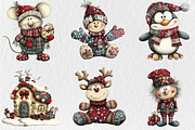 Whimsical Christmas Clipart, a Seasonal Illustration by Rose Art (Thumbnail 3 of 6)