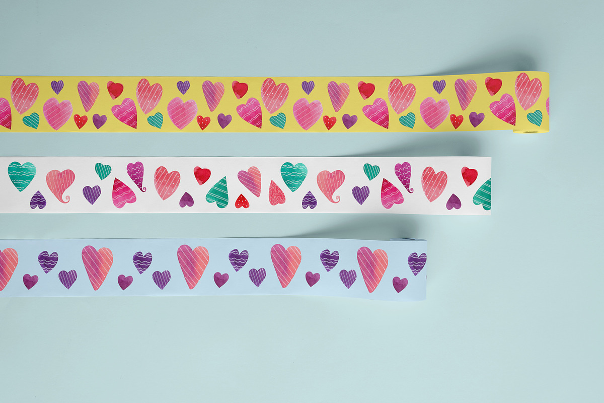 Set Watercolor hearts, an Object Graphic by Anastasia Timosch (Photo 6 of 8)