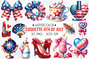 Coquette 4th of July Clipart, a Seasonal Illustration by RobertsArt (Thumbnail 1 of 7)