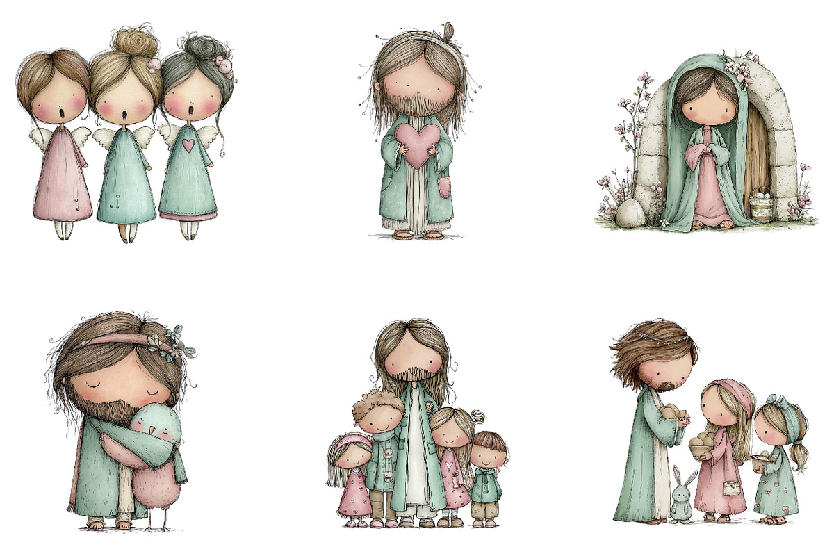 Christian Easter Clipart, an Illustration by CreationArt (Photo 2 of 7)