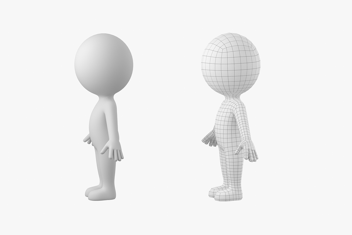 Cute Stickman In A-Pose CAT Rig, a Characters & Person 3D Model by VK Studio (Photo 9 of 19)