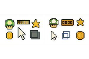 Pixel art collection featuring game, an Illustration by ZinetroN