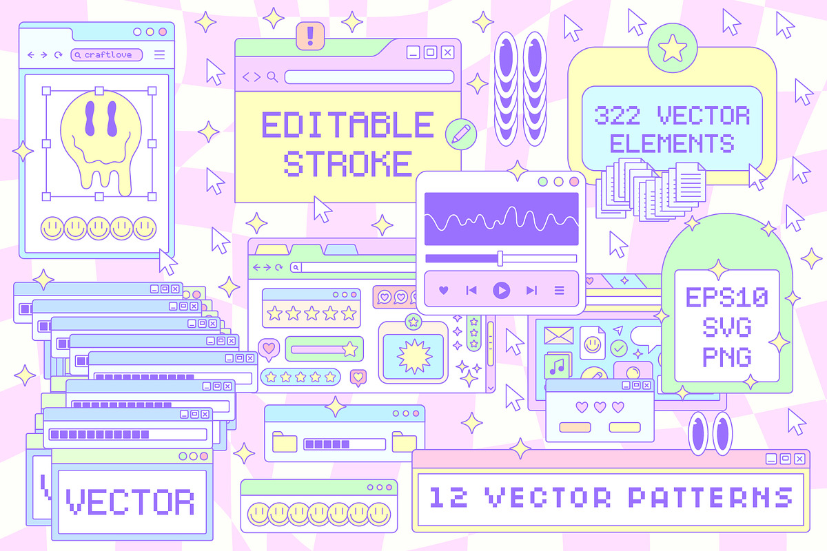 Y2K UI VECTOR KIT, an Object Graphic by craftlove (Photo 13 of 13)