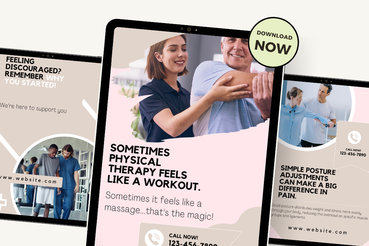Physical Therapy Social Media Posts, a Social Media Template by Local Marketing Templates (Photo 7 of 10)