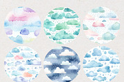 Pastel Watercolour Rain Cloud Paper, a Pattern Graphic by Natural Planners (Thumbnail 3 of 3)