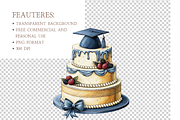 Watercolor Graduation Clipart Bundle, an Illustration by MockupWizard (Thumbnail 4 of 5)