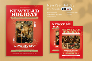 Citade - New Year Holiday Flyer, a Flyer Template by Attype