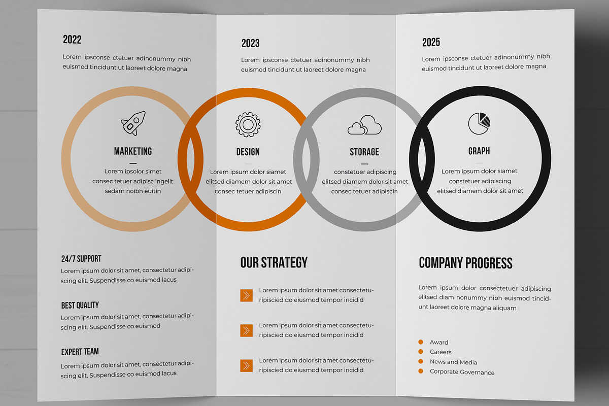 Corporate Tri Fold Brochure, a Brochure Template by MightyDesign (Photo 2 of 7)