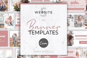 Website Banners For Canva Blush