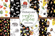 Autumn. Watercolor & graphic set, an Object Graphic by Ana-Sakuta (Thumbnail 6 of 15)