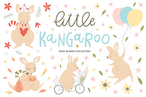 Little kangaroo children collection