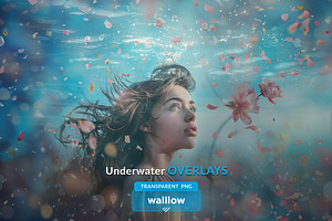 Underwater Effect Photo Overlays PNG, a Layer Style Add-On by Walllow Creatives