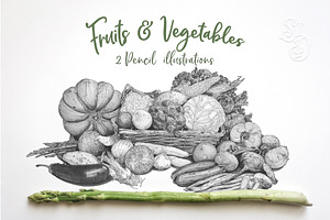 Fruits & Vegetables illustrations