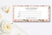 Florist Gift Card Template, a Card Template by Marham Labeling Co (Thumbnail 3 of 3)