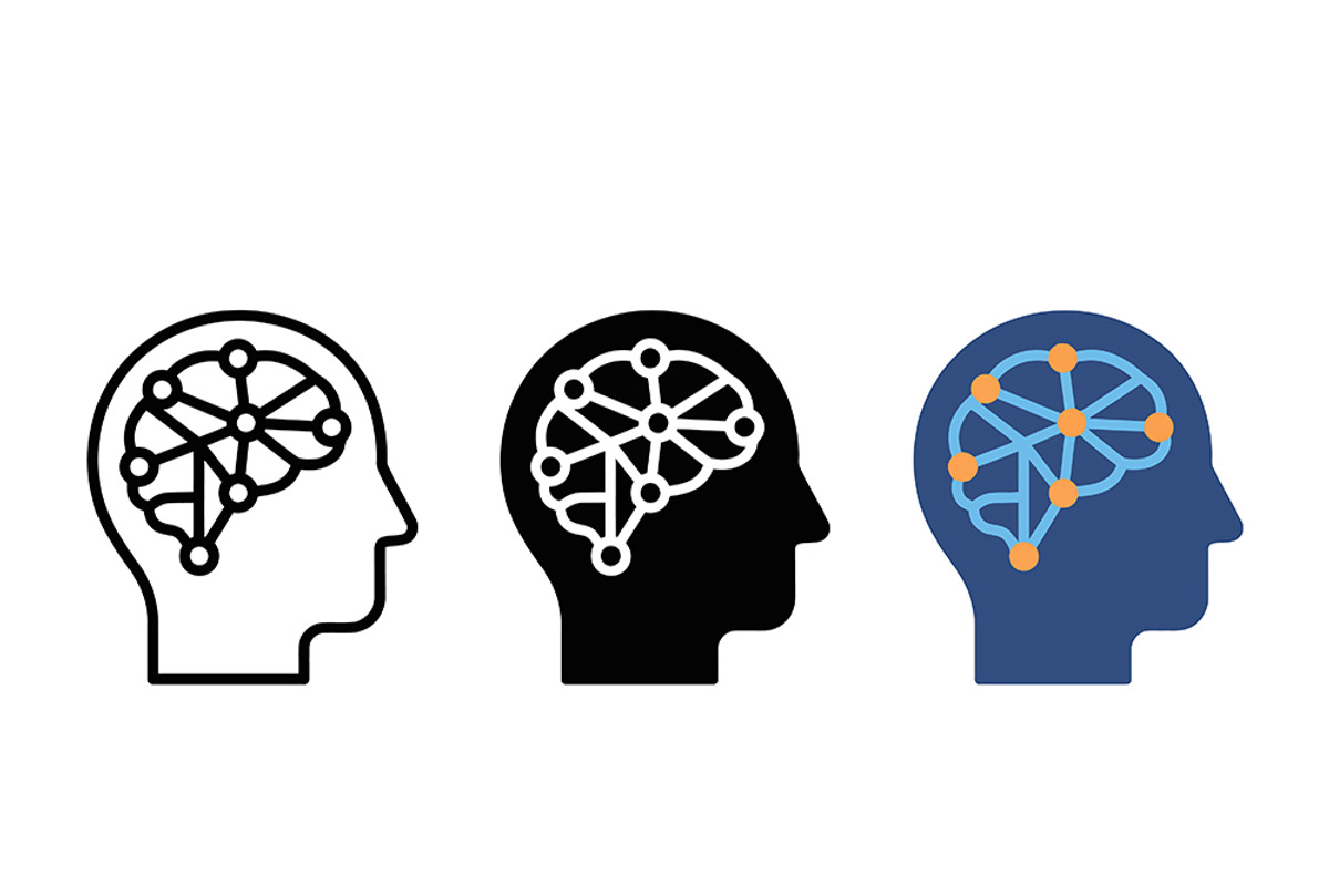 AI Neural Head Vector Pack, a Solid Icon by Artonix (Photo 2 of 2)