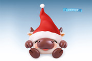 Christmas icons, gnome, Santa, ox, an Animal Illustration by Allevinatis Studio (Thumbnail 2 of 6)