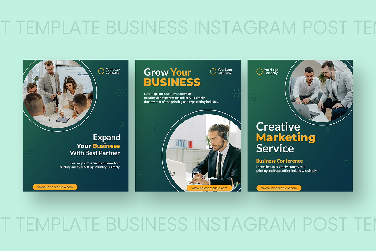 Corporate Instagram Post Template, a Social Media Template by UnicodeID (Photo 4 of 4)