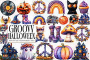 Groovy Halloween Clipart, an Illustration by Designworld (Thumbnail 1 of 6)