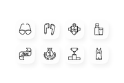 Triathlon 16 Thin Line Icons Set, an Outline Icon by Alex Blogoodf (Thumbnail 4 of 5)