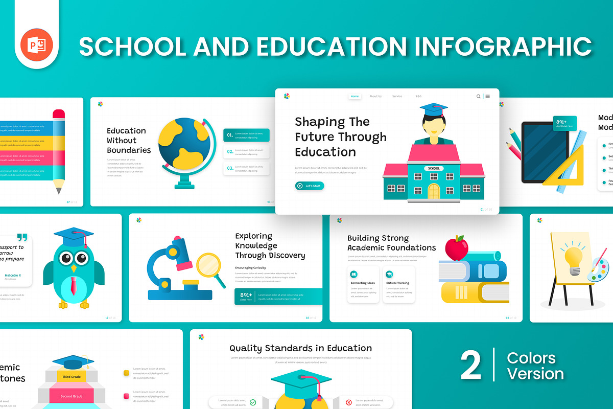 School and Education Infographic PPT, a Presentation Template by Antstheme (Photo 1 of 4)