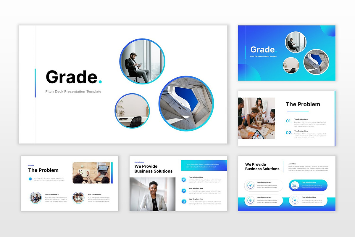 Grade Pitch Deck Powerpoint Template, a Presentation Template by BumbleGraph Studio (Photo 2 of 9)